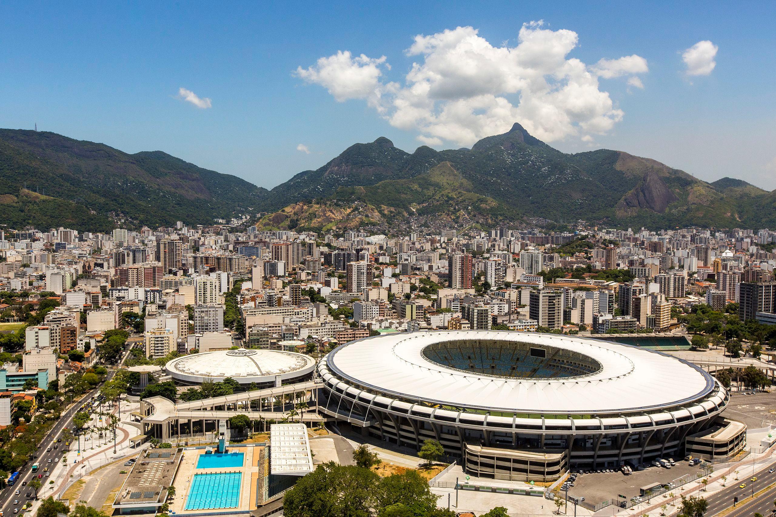 Πανοραμική φωτογραφία από το στάδιο μαρακανά και τμήμα της πόλης του Ρίο ντε Τζανέιρο
