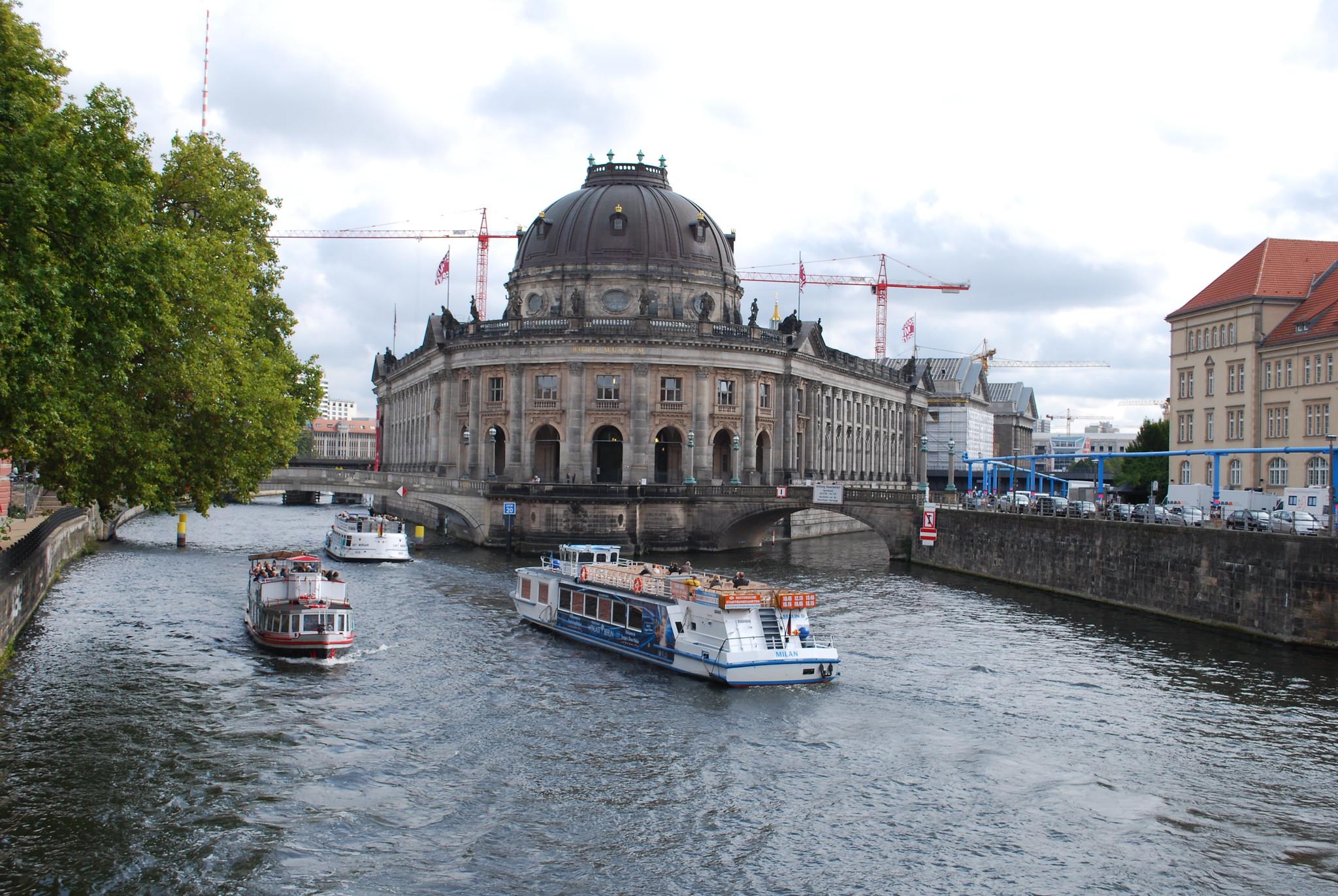 βερολίνο αεροφωτογραφία με τον ποταμό και το κεντρικό τμήμα της πόλης