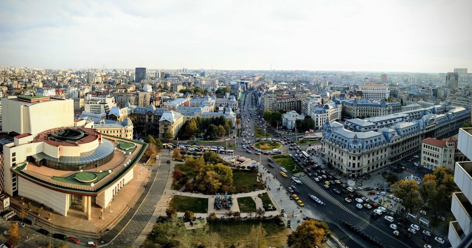 Πανοραμική φωτογραφία και αστικό τοπίο στην πρωτεύουσα της Ρουμανίας ξενοδοχεια βουκουρεστι